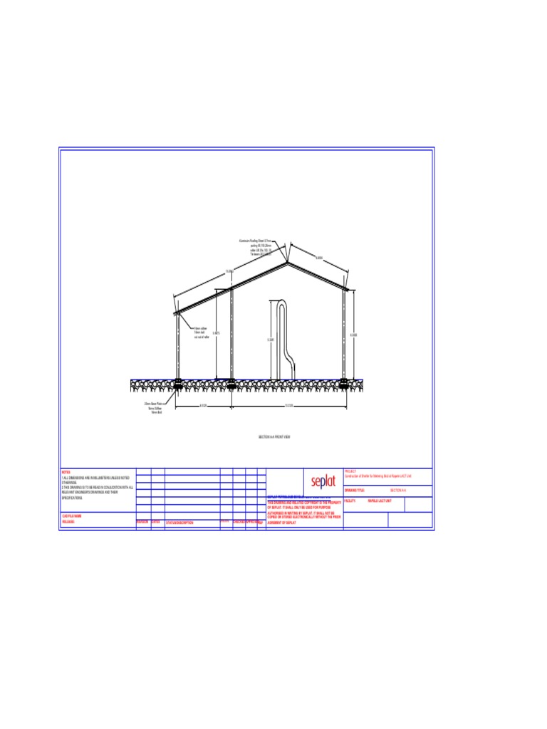 Drawing Section A-A FRONT View | PDF | Intellectual Works ...