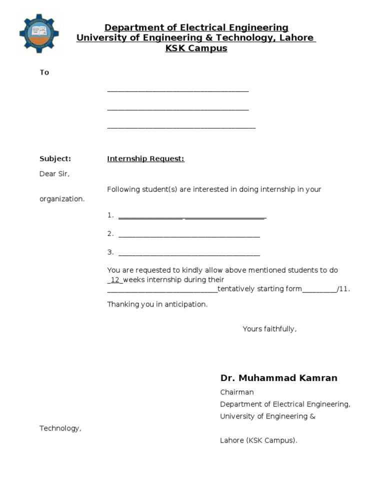 Internship Form | PDF