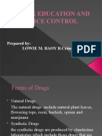 Drug Education and Vice Control: Prepared By: Lowie M. Baoy R.Crim