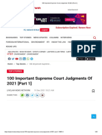 100 Important Supreme Court Judgments of 2021 (Part 1)