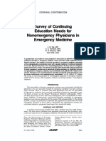 Survey of Continuing Education Needs For Nonemergency Physicians in Emergency Medicine
