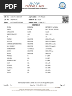 Urinalysis Laboratory Report Form | PDF