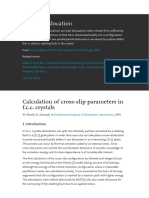 Crystal Dislocation: Calculation of Cross-Slip Parameters in F.C.C. Crystals