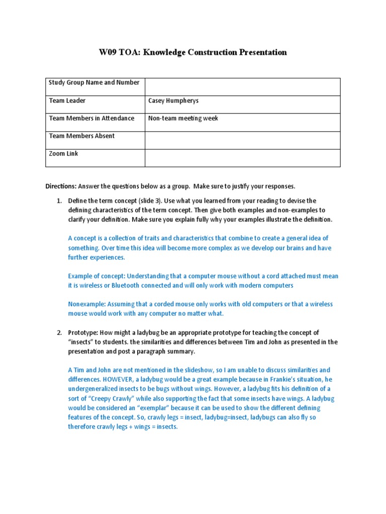 Knowledge Construction in Education Concepts | PDF | Concept | Noun