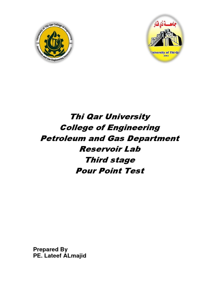 Thi Qar University College of Engineering Petroleum and Gas Department
