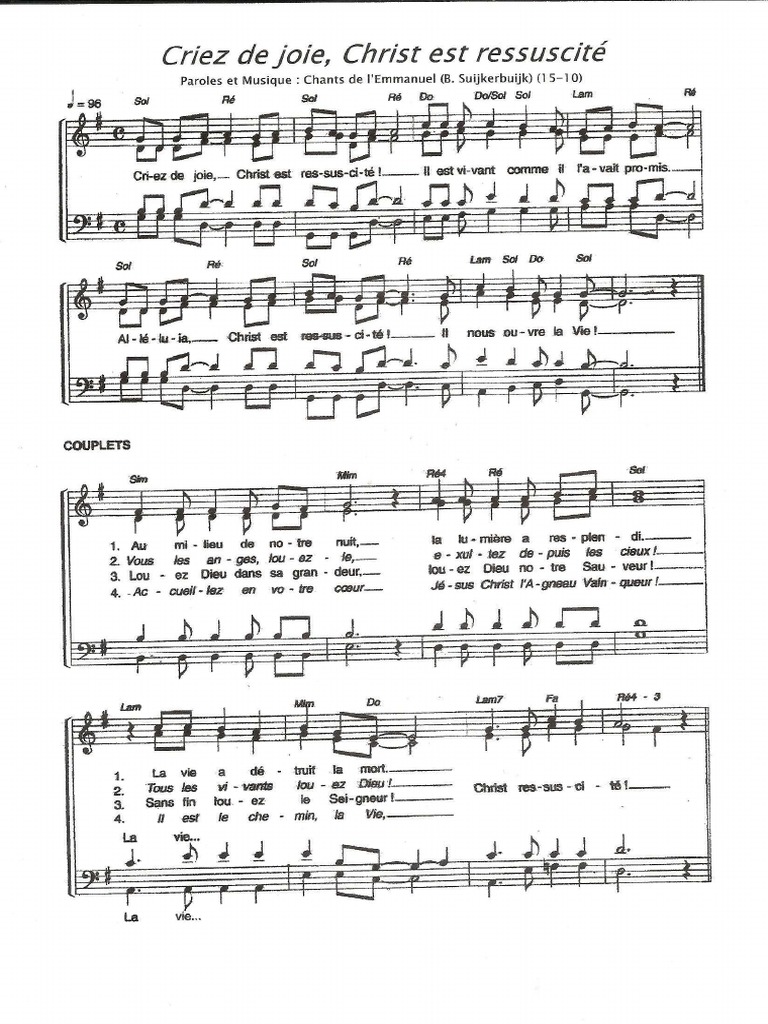 Criez de Joie Christ Est Ressuscite PDF