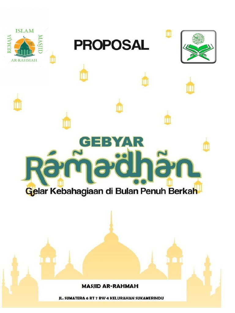 Proposal Gebyar Ramadhan Masjid Ar Rahmah 2022 | PDF