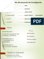 Un Proyecto de Investigacion - Componentes