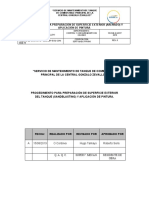 Procedimiento para Preparación de Superficie Exterior (Arenado) y Aplicación de Pintura.