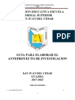 Guia para La Elaboracion Del Anteproyecto de Investigacion