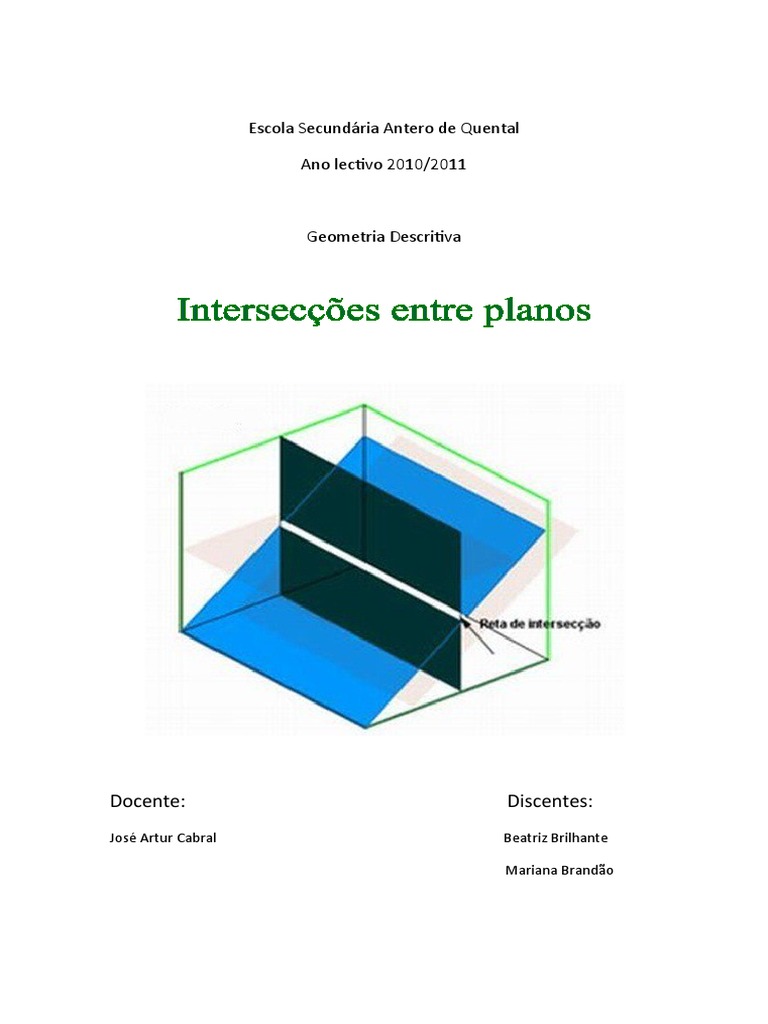 Intersecções Entre Planos | PDF | Geometria | Matemática
