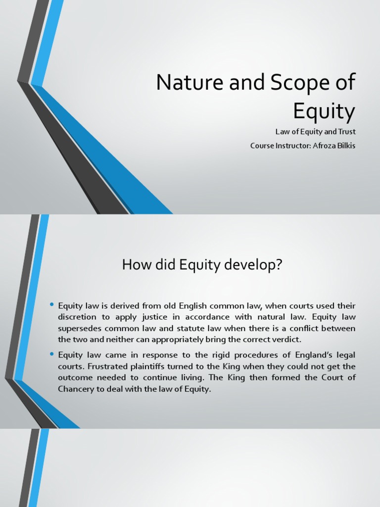 Overview of Equity and Trust Law | PDF | Equity (Law) | Common Law