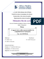 L'Apport de La Veille Concurrentielle À La Compétitivité de L'entreprise