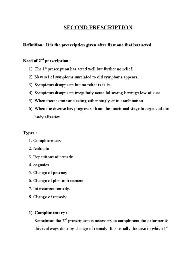 Second Prescription | PDF | Prescription Drugs | Health Sciences