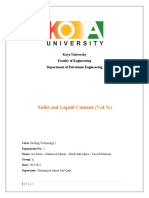 Solid and Liquid Content (Vol.%) : Koya University Faculty of Engineering Department of Petroleum Engineering