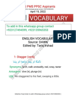 Vocabulary April 15