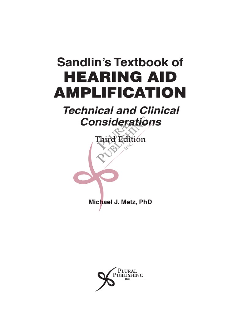 Hearing Aid Amplification Sandlin's Textbook of Download Free PDF