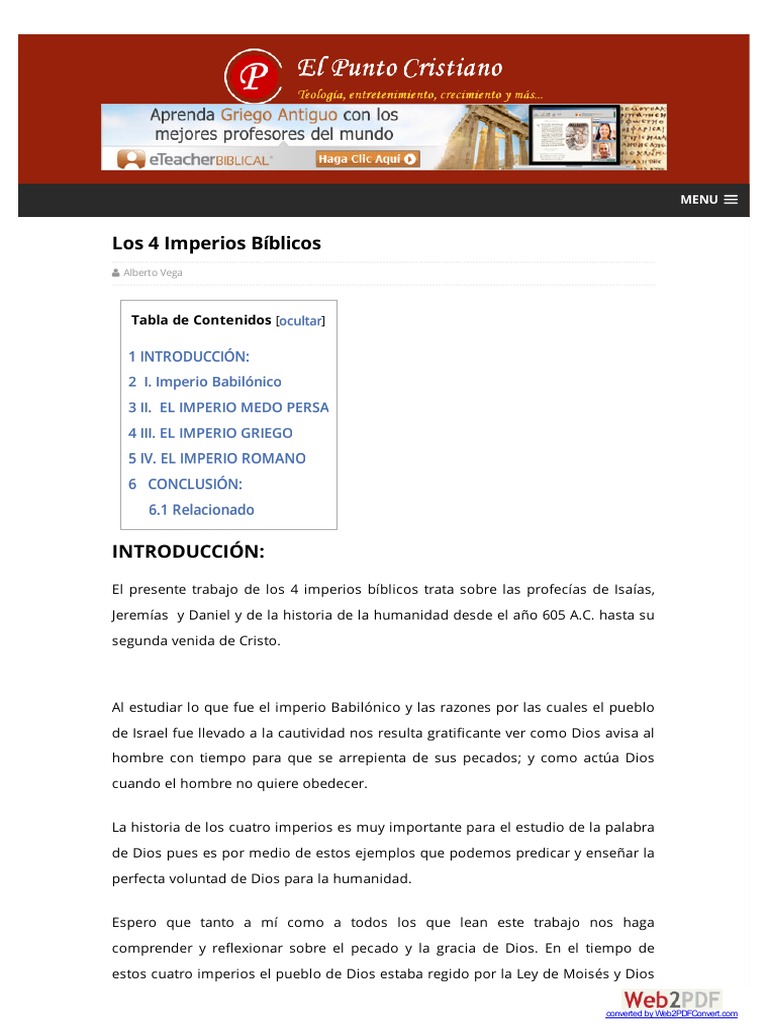 Los 4 Imperios de La Biblia | PDF | Nabucodonosor Ii | Imperio aqueménida