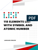 118 Elements List With Symbol and Atomic Number