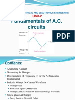 Fundamentals of A.C. Circuits: Unit-2