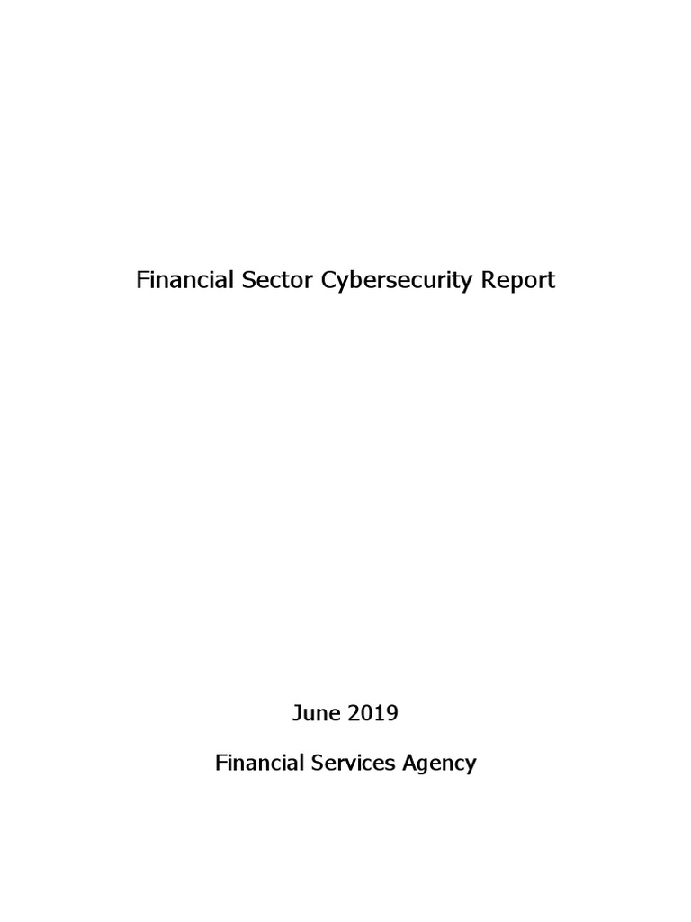 Cybersecurity in Financial Sector Report | PDF | Security | Computer ...
