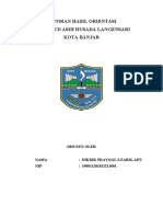 LAPORAN HASIL ORIENTASI Dikdik Prayogi