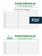 Daftar hadir undangan masjid