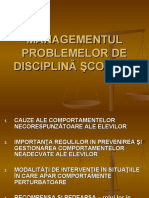 Managementul Problemelor Disciplinare 2011