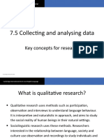 7.5 Collecting and Analysing Data: Key Concepts For Research