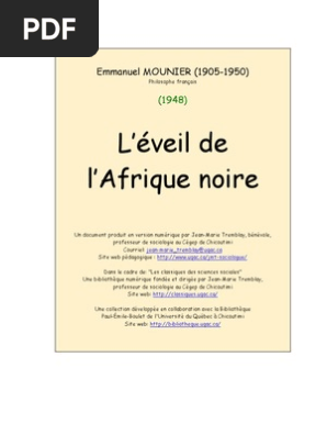 eveil afrique noire pdf