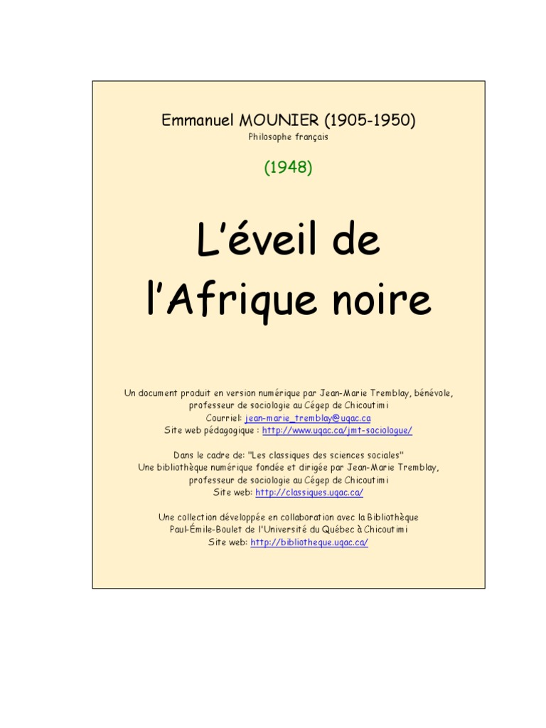Histoire De L afrique Noire D hier à Demain Pdf Gratuit Eveil Afrique Noire | PDF