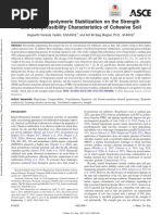 Effect of Biopolymeric Stabilization On The Strength and Compressibility Characteristics of Cohesive Soil