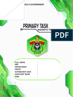 Primary Task: Basic Physics Ii Experiment 2021/2022