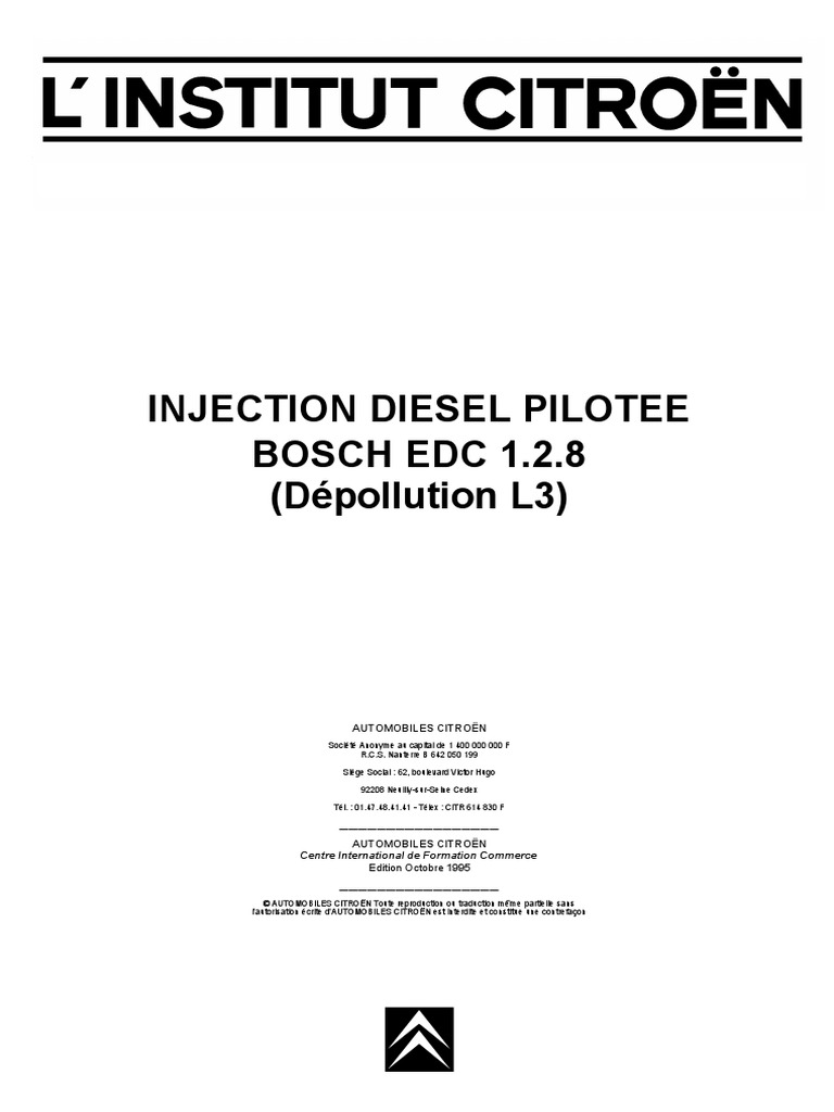 Injection Diesel Pilotee Bosch Edc 1 2 8 | PDF | Injection (moteur ...