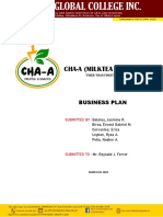 Cha-A (Milktea & Snacks) : Business Plan