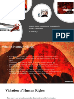 Research Presentation by Riddhi Aiya: Honour Killing & Violation of Human Rights