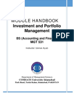 Module Handbook Investment and Portfolio Management: BS (Accounting and Finance)