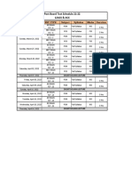 Post Board FLT Test Schedule ACS & ACC