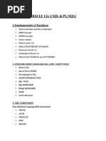 Oracle 12C - (SQL & PL/SQL) : 1.fundamentals of Database