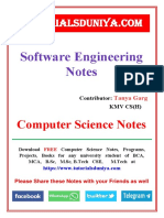Software Engineering Notes - TutorialsDuniya