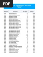 Listado de Productos - Siigo 20-10-2020