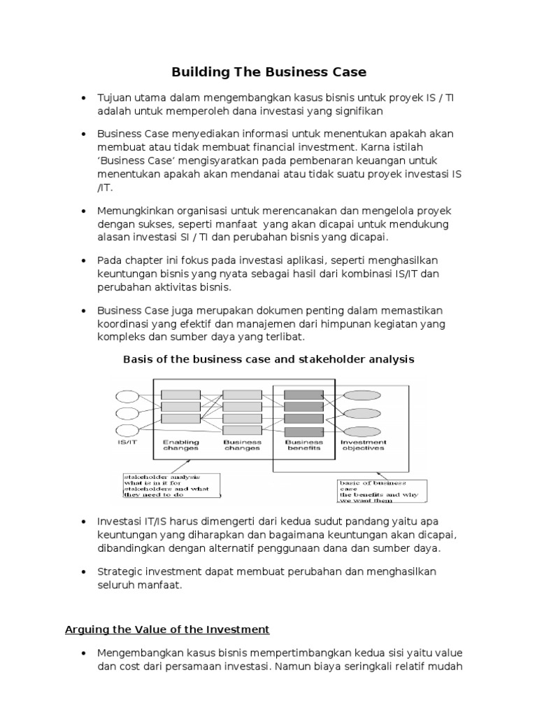 Building The Business Case | PDF