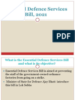 Essential Defence Services Bill, 2021