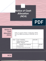 Notice of Cash Allocation PDF