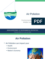 Air Pollution: Environmental Education, Middle School Program