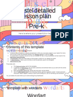 Pastel Detailed Lesson Plan For Pre-K by Slidesgo