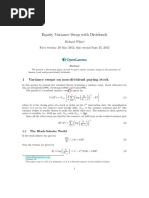 Equity Variance Swaps With Dividends OpenGamma