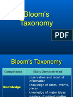 Bloom's Taxonomy - Learning Skills