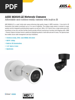 AXIS M1125-E Telecamera Esterna HD 1080 | WDR PoE | IP66 E IK10 | Leggera E Robusta