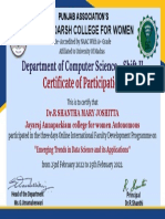 DR.R Shantha Mary Joshitta Certificate